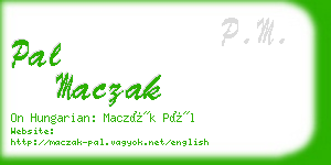 pal maczak business card